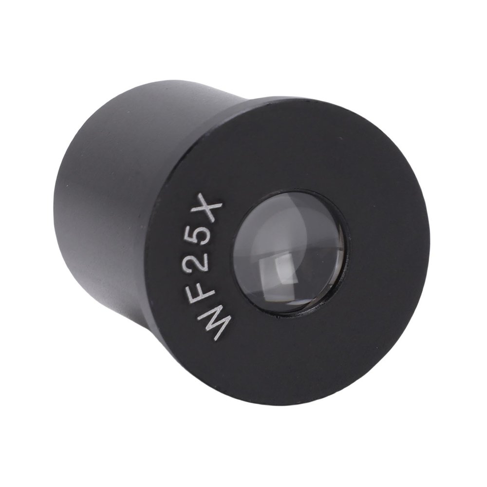 Microscope Eyepiece Lens, 23.2mm Diameter 25X, Aluminum Alloy Optical Glass Eyepiece for Biological Microscopes, Wide Field Magnification Lens for Lab Classroom