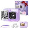 Instant Print Camera for Kids, Christmas Birthday Gifts for Girls Boys Age 3-12, TYPONOS Kids Cameras, Portable Toy Camera for 3 4 5 6 7 8 9 10 Year Old Girl with 32GB SD Card, Purple view 1