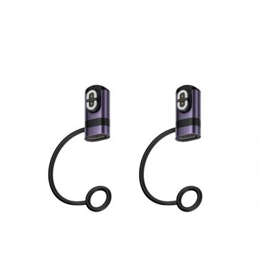 2-Pack USB-C to 2 Pin Magnetic Charger Adapter for Shokz/AfterShokz Headphones, with Anti-Loss Lanyard Compatible Aeropex AS800, OpenRun Pro/Mini, OpenRun, OpenComm 2 UC ASC100 (Purple, 2-PIN)