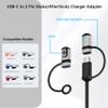 2-Pack USB-C to 2 Pin Magnetic Charger Adapter for Shokz/AfterShokz Headphones, with Anti-Loss Lanyard Compatible Aeropex AS800, OpenRun Pro/Mini, OpenRun, OpenComm 2 UC ASC100 (Purple, 2-PIN) view 3