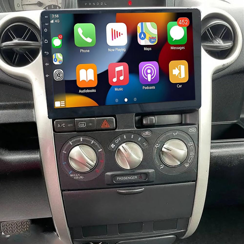 10 inch Car Stereo for Scion xB 2004-2006 Radio Upgrade, 4+64G Touch Screen Double Din Radio for Scion xB 2004 2005 2006 Head Unit GPS Navi with Wireless Carplay Auto Bluetooth FM/RDS DSP Mirror Link