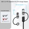 2-Pack Portable Charger Adapter for Shokz OpenSwim Pro S710 Headphones, USB-C to 4 Pin Magnetic Charging Adapter with Anti-Loss Lanyard for OpenSwim Pro S710 (Silver, 4-PIN) view 3