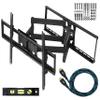 Articulating Dual Arms TV Wall Mount for 37-83 Inch TVs, 165lbs VESA 600x400mm, 16-24" Studs, New TVs up to 100", Low Profile & Extends 20", Full Motion Tilt Swivel Bracket & 10 ft HDMI Cable view 1