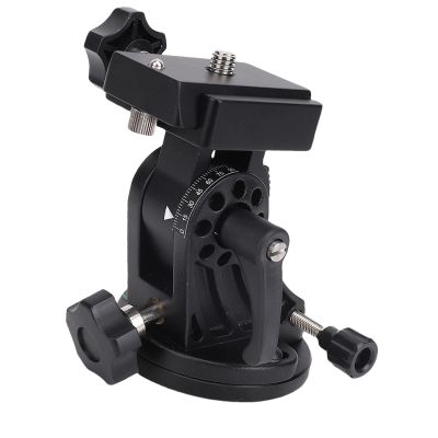 Zopsc Latitude Adjustment Base, Telescope Mount Accessory for and Star Field, with Fine Tuning Knob 0 to 90 Degrees, Compatible with 3 8in Tripod Base (Black)
