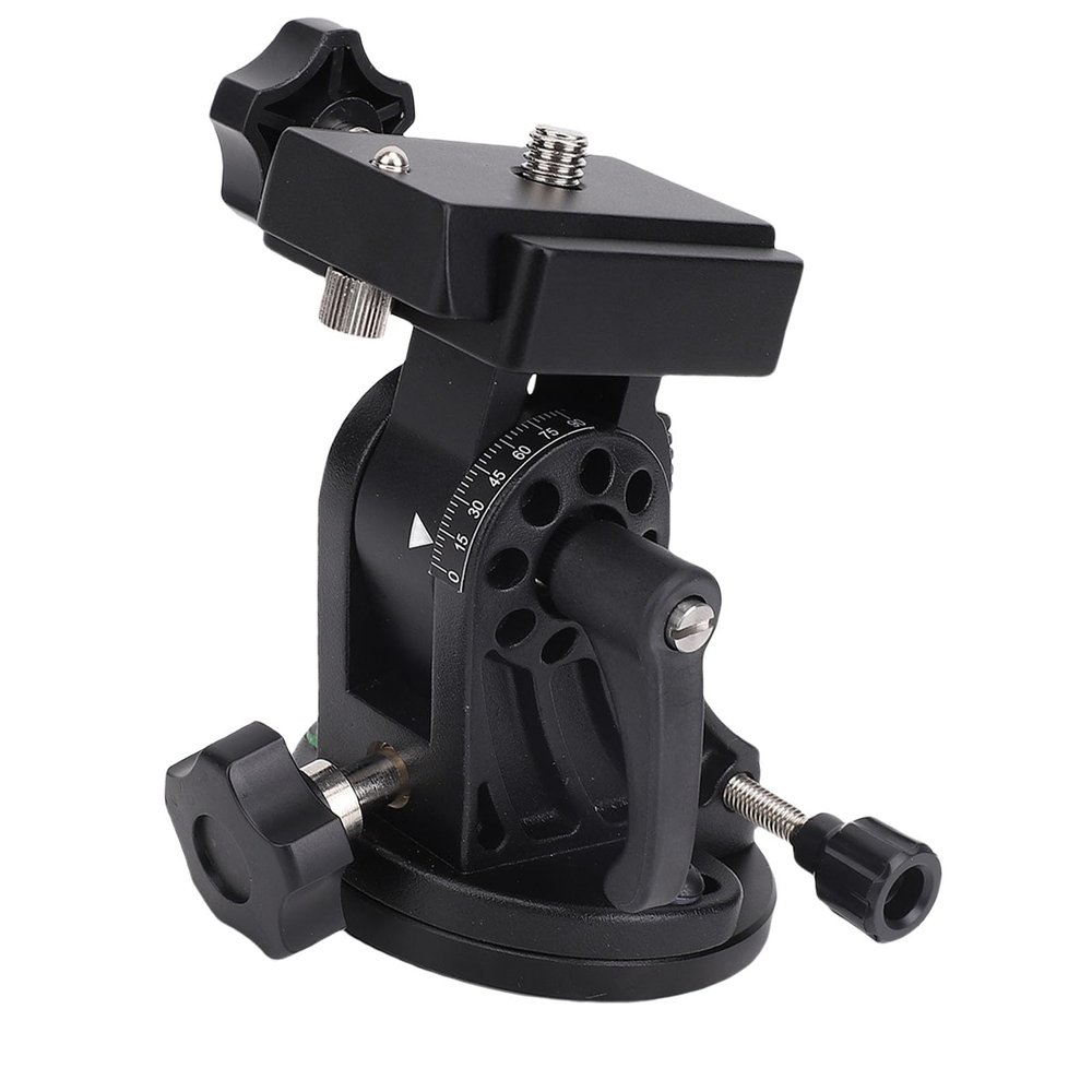 Zopsc Latitude Adjustment Base, Telescope Mount Accessory for and Star Field, with Fine Tuning Knob 0 to 90 Degrees, Compatible with 3 8in Tripod Base (Black)