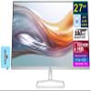 HP Series 5 527sw 27" FHD IPS Monitor with 5ms Response Time, Anti-Glare, Flicker Free, Low Blue Light, VGA, HDMI & Dockztorm USB Port Expander, White/Silver Color (94F46AA#ABA) view 1