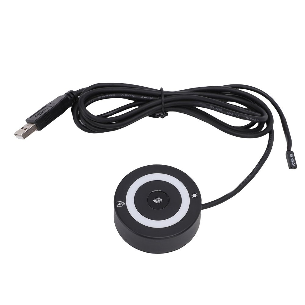 Diyeeni USB Fingerprint Biometric Scanner, Fingerprint Reader with RGB & 1.5m Cable, Enhance Sign in Security, Fast Login <0.5s, 360 Recognition, Support Power Switch