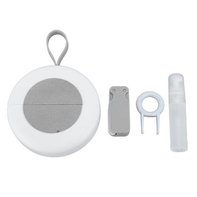 Electronic Cleaning Kit, Multifunctional Dust Removal Keyboard Cleaner Brush for Screen BT Earphone Office Home Travel ABS Material Portable Storage Box (White)