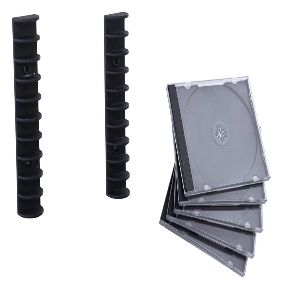 3DEXL Wall Mount Bracket Rack for Holding CD Jewel Case (10mm)