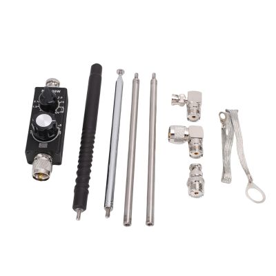 FTVOGUE 30W QRP Shortwave Antenna Mini Portable 1.8MHz to 30MHz VHF UHF Adjustable Tuned Aluminum Alloy Steel for Multi Band Reception Communication Indoors Outdoors