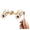 3x25 Vintage Binoculars Opera Theater Glasses with Retractable Handle Women Girls Telescope Hose Racing Glass,for Bird Watching(Black) (Black 1) view 4