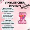 (3Pcs) Go Spread It The Gospel Stickers Faith Quote Funny Christian Humor Inspirational Gifts Waterproof Vinyl Decals for Water Bottle Laptop Car Phone Size 3" x 2.2" view 3