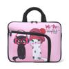 14 15 15.4 15.6 inch Laptop Handle Bag Computer Protect Case Pouch Holder Notebook Sleeve Neoprene Cover Soft Carrying Case with Extra Pockets (Cute Cats) view 1