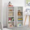 8-Tier Media Tower Rack, CD DVD Slim Storage Cabinet with Adjustable shelf, Tall Narrow Bookcase Display Bookshelf for Home Office,Multi-functional double-decker bookcase (White + MDF) view 3