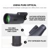 Binoculars, 12X High Waterproof Telescope BAK4 Prism Metal Optics Smartphone Clip for Outdoor Adventure Camping,for Bird Watching view 3