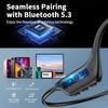 Bone Conduction Headphones, Wireless Bluetooth 5.3 Open-Ear Headphones with Mic, 10H Playtime Workout Headphones, Waterproof Sport Earphones Headset for Running, Gym, Hiking, Cycling (Black) view 3