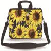 HYUTOTA 14 15 15.4 15.6 inch Laptop Messenger Bag Carrying Case Sleeve with Handle Accessory Pocket Fits 14 to 15-Inch Laptops/Notebook/Ebooks/Tablet/Pad(Sunflower) view 1
