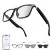 Shovira AI Translation Smart Glasses Pro with 138 Languages, Bluetooth Glasses Compatible with ChatGPT, Photochromic Lens with Open-Ear Speakers for Men Women, for Travel, Business, Driving view 1