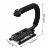 Grip Handle Stabilizer, U Grip Triple Shoe Mount Holder Ergonomic Video DV SLR Camera Stabilizing Handle Support for DSLR DV Camcorder view 2