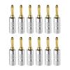 4mm Banana Plug Connector, 24K Gold Plated Speaker Plugs, 4mm Banana Jack to Binding Post for Audio Speaker Cable(12pcs) view 1