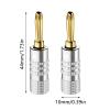 4mm Banana Plug Connector, 24K Gold Plated Speaker Plugs, 4mm Banana Jack to Binding Post for Audio Speaker Cable(12pcs) view 3