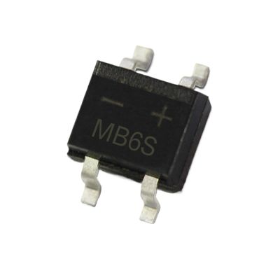 100Pcs MB6S SMD Bridge Rectifier SOP-4 Stack 0.8A/600V