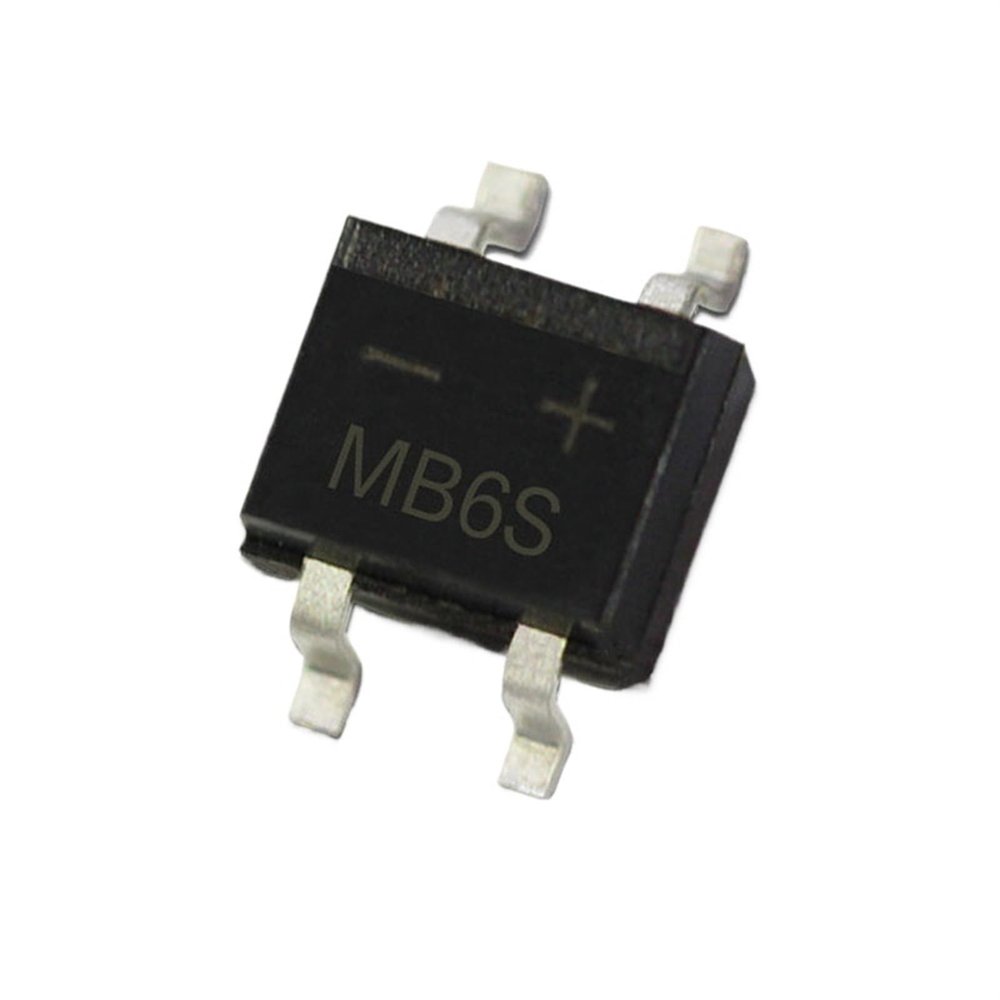 100Pcs MB6S SMD Bridge Rectifier SOP-4 Stack 0.8A/600V