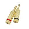 8Pcs 24K Gold Plated Copper 4mm Plug for Banana Connector Male Speaker Plug(8 Black) view 3