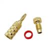 8Pcs 24K Gold Plated Copper 4mm Plug for Banana Connector Male Speaker Plug(8 Black) view 4