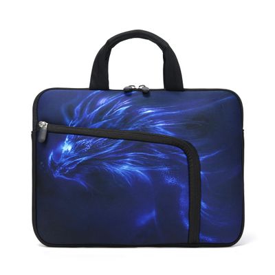 14 15 15.4 15.6 inch Laptop Handle Bag Computer Protect Case Pouch Holder Notebook Sleeve Neoprene Cover Soft Carrying Case with Extra Pockets (Blue Dragon)