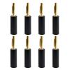 8PCS Gold Plated 4mm for Banana for Connector Speaker No Welding Horn Plug for Audio Video Cable Adapter(8 Black) view 1