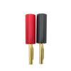 8PCS Gold Plated 4mm for Banana for Connector Speaker No Welding Horn Plug for Audio Video Cable Adapter(8 Black) view 4