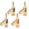 2/4/8Pcs High Performance 24K Gold Plated Banana Plug 45 Degree Locking Audio Banana Connector for HiFi Speaker Cable(4pcs) view 1