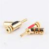 2/4/8Pcs High Performance 24K Gold Plated Banana Plug 45 Degree Locking Audio Banana Connector for HiFi Speaker Cable(4pcs) view 3