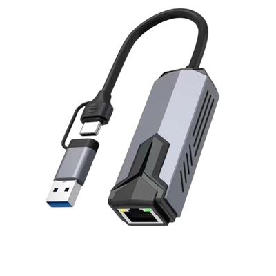 5Gbps Wired USpB Network Card Adaptier Type C to RJ45 LAN USpB-C Ethernet Converter Hub for Laptops Win 11 Supports 5G/2.5G/1G/100M Replacement for OEM