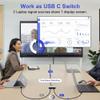 TKOWTB Bi Directional USB C Switch Splitter 8K USB C Switcher KVM 8K 60Hz 4K 144Hz Video for Multiple Source No USB C Line view 4