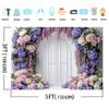 10x10ft Purple Flower Floral Arch Backdrop Background Photography Flower Wall Lavender Backdrop Party Wedding Girls Birthday Princess Mother's Day Bridal Shower Anniversary Banner Decor Studio Photo view 4