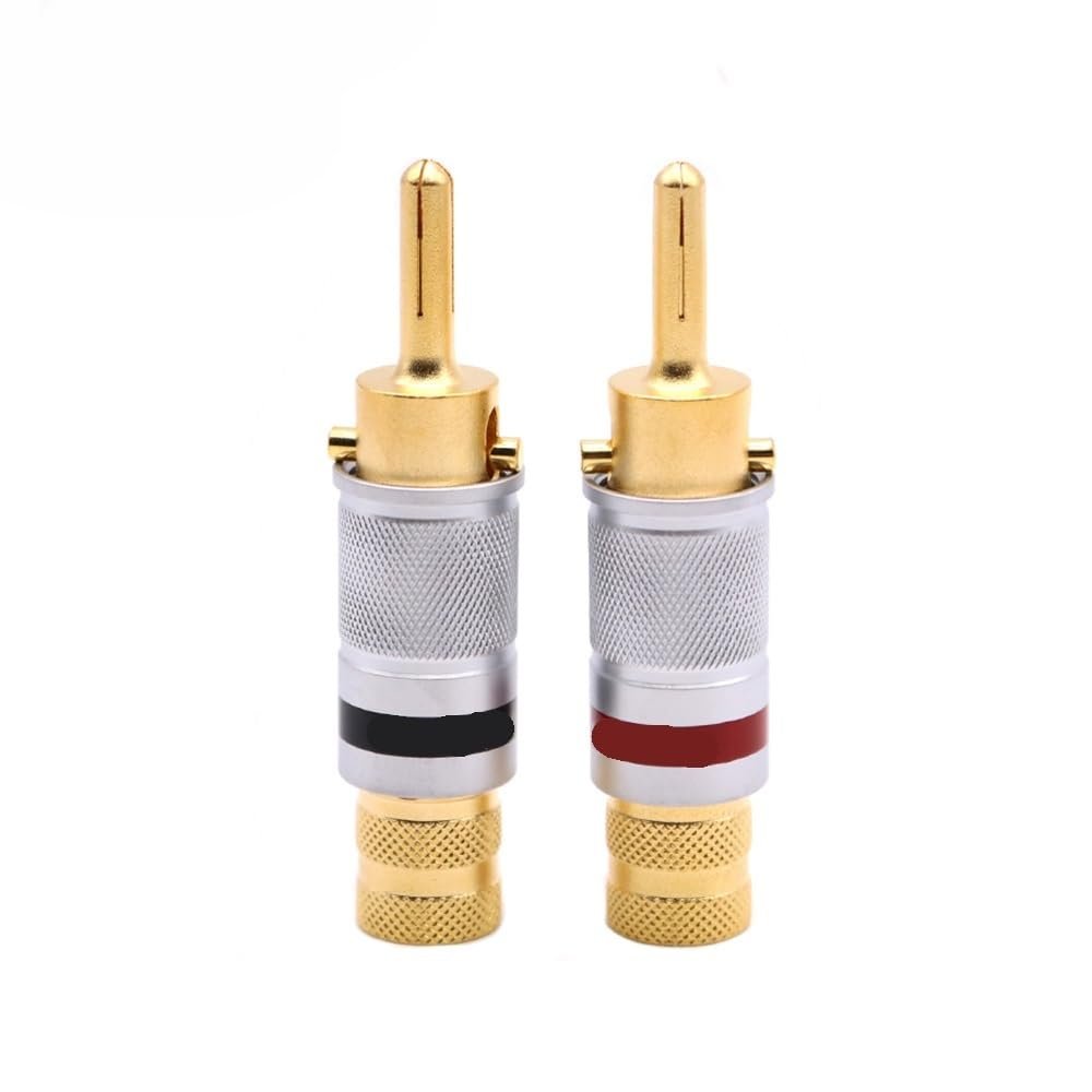 8pcs Speaker Plug Audio Video for OEM for ODM for HiFi Pure Copper Plating Gold 9mm Male Plug Connector Jack for Cable
