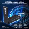 TKOWTB AX5400 WiFi 6E USB Adapter Wireless WiFi Card 2.4G/5G/6GHz Tri-Band 5400Mbps USB3.0 WiFi6E Adapter for Win10&Win11 view 2