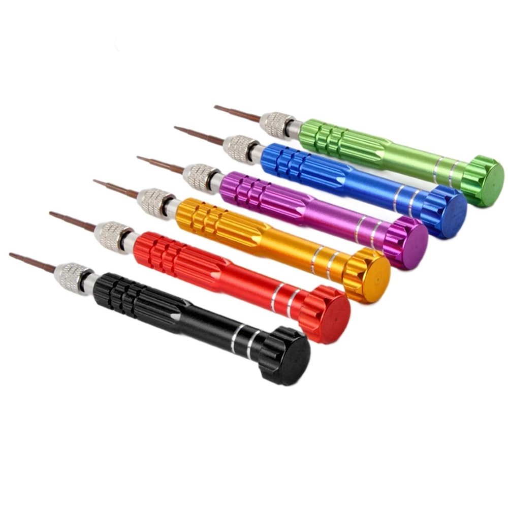 6 Piece Alloy Steel Driver Set with Whirling Head and Not Slip for Phone Computer Maintenance Dense Electronics Repair Equipment