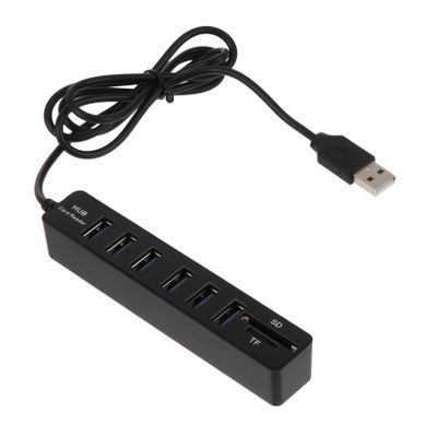 DIYEAH Portable USB Data Hub Splitter with Multi-Function Expansion for Laptop and Wear-Resistant Abs Material Plug and Play USB Extension for Home and Office Use