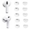 5 Sets XS Size Ear Tips Replacement for AirPods Pro 3, Silicone Earbuds Covers Eartips Ear Cap 5 Pairs Compatible with AirPod Pro 3, White XS 923 view 1