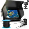 5" IPS Fish Finder for Boat with 6000mAh,1080 HD Underwater Fishing Camera,220Wide Angle,IP68 Waterproof,30M/100FT Ice Fishing Camera with 8 High Brightness IR LEDs for Lake Fishing view 1