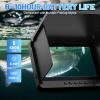 5" IPS Fish Finder for Boat with 6000mAh,1080 HD Underwater Fishing Camera,220Wide Angle,IP68 Waterproof,30M/100FT Ice Fishing Camera with 8 High Brightness IR LEDs for Lake Fishing view 3