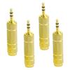 jojofuny 4pcs Male to Female Audio Cable Adapters Zinc Alloy Stereo Microphone Connector Converters for Headphones External Speakers Microphone Use view 1