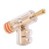 4pcs Gold Plated Banana Plug Socket Gunlike 45 Degree Locking Audio Connector Adapter(Gold) view 4