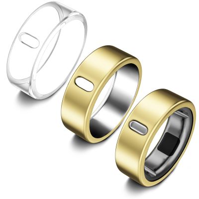 3 Pack Cover Compatible with Oura Ring Gen 4/Oura Ring Gen 3 Horizon/Heritage, Surport Charging with Cover on, Anti-Scratch TPU Protector for Men Women (Size 12, Clear+Gold*2)