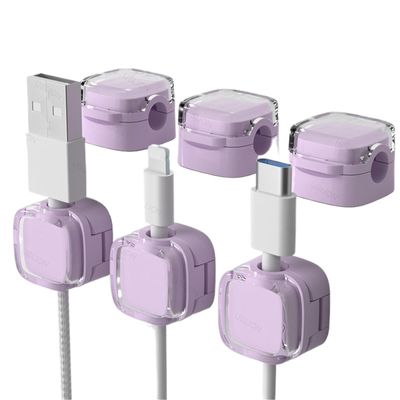 12 PCS Cord Holder for Nightstand Cable Clips Cable Smooth Adjustable Cord Holder Under Desk Cable Management Wire Keeper Cables Organizer(PR)