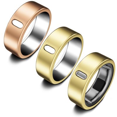 3 Pack Cover Compatible with Oura Ring Gen 4/Oura Ring Gen 3 Horizon/Heritage, Surport Charging with Cover on, Anti-Scratch TPU Protector for Men Women (Size 8, Gold*2+Rosegold)