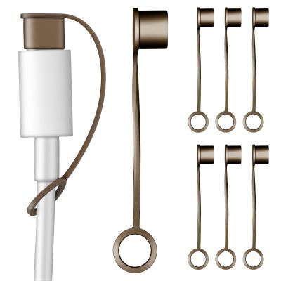 8PCS USB Caps for USB C Cable, USB C Cover Cap, Silicone Anti Dust Plug and Anti Loss Tether Cover, USB C Dust Caps for USB C Cable and Port Protection, Translucent Black